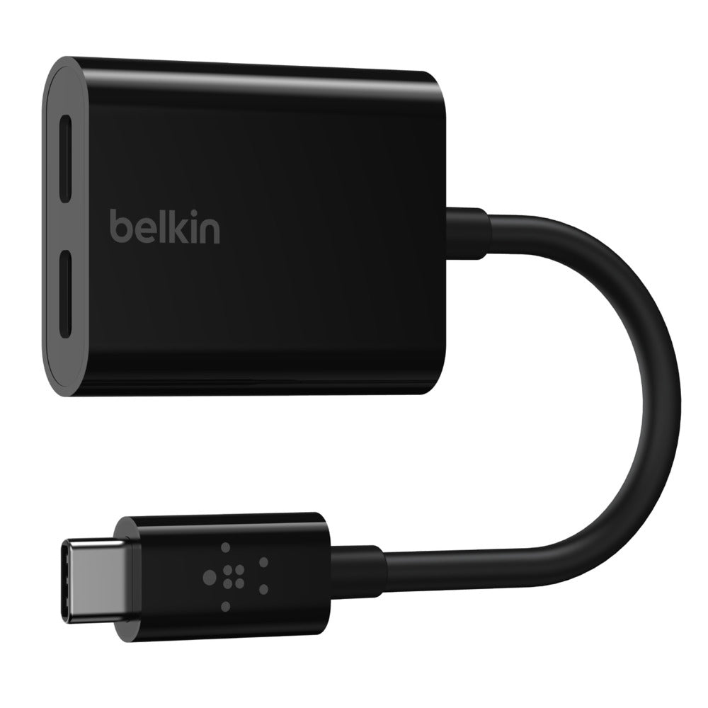 Belkin RockStar Connect USB-C Audio + Charge adapter — Black