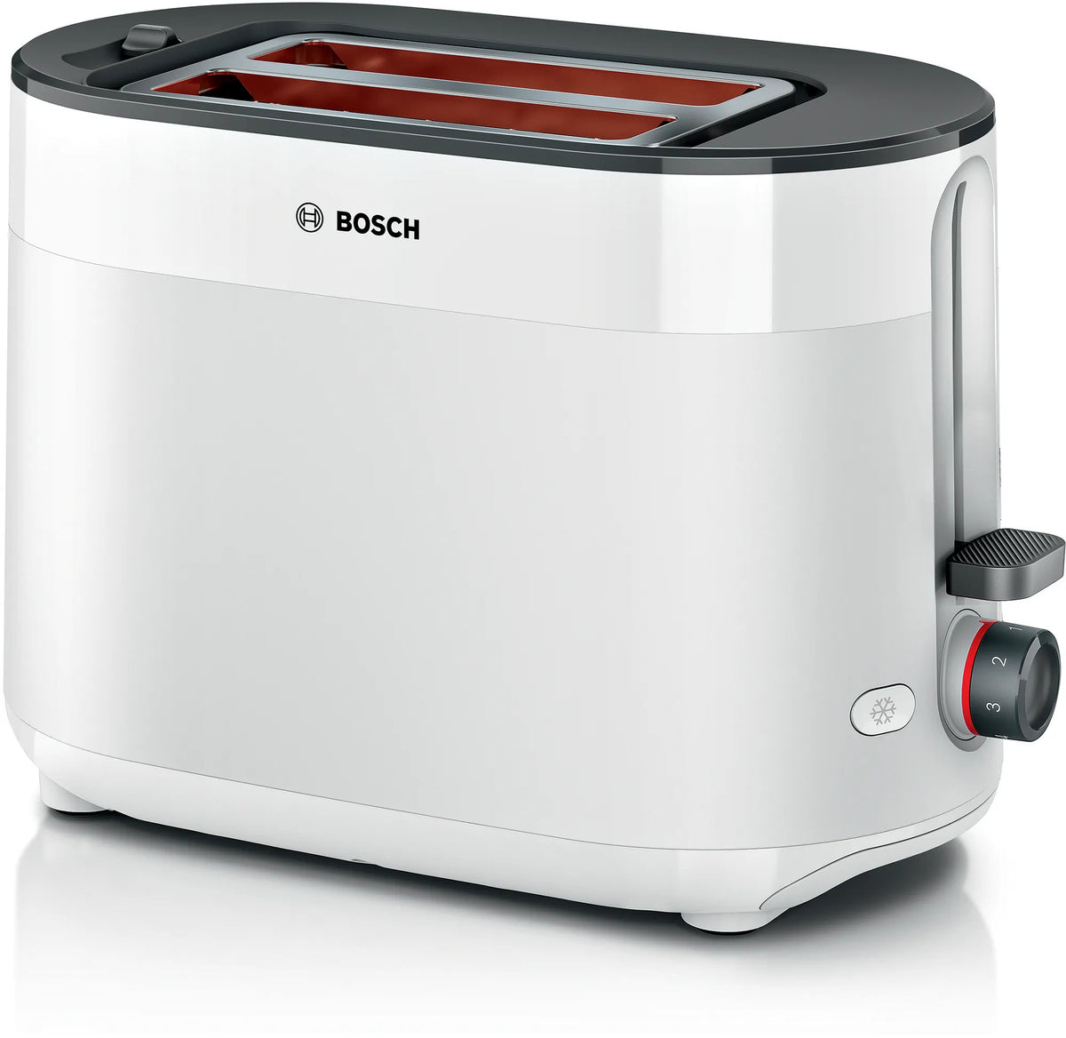 Τοστιέρα Bosch TAT2M121 για 2 φέτες, 950 W, Λευκή