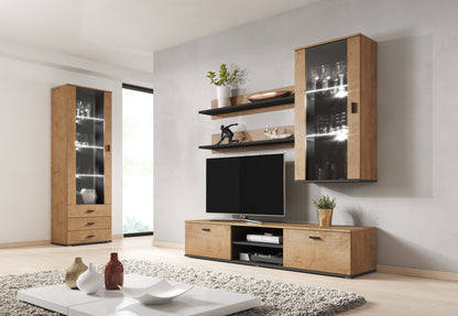 Cama set of two shelves 125cm SOHO lefkas oak/black