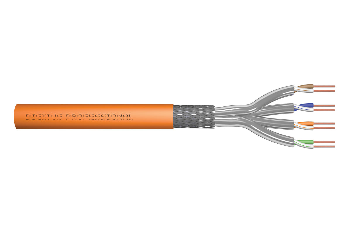 Digitus CAT 7 S/FTP data cable - installation cable, 100 m, simplex, Dca-s2, d1, a1