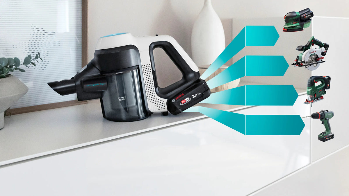 Cordless 2-in-1 hoover, vacuuming and mopping Unlimited 7 ProHygienic Aqua White