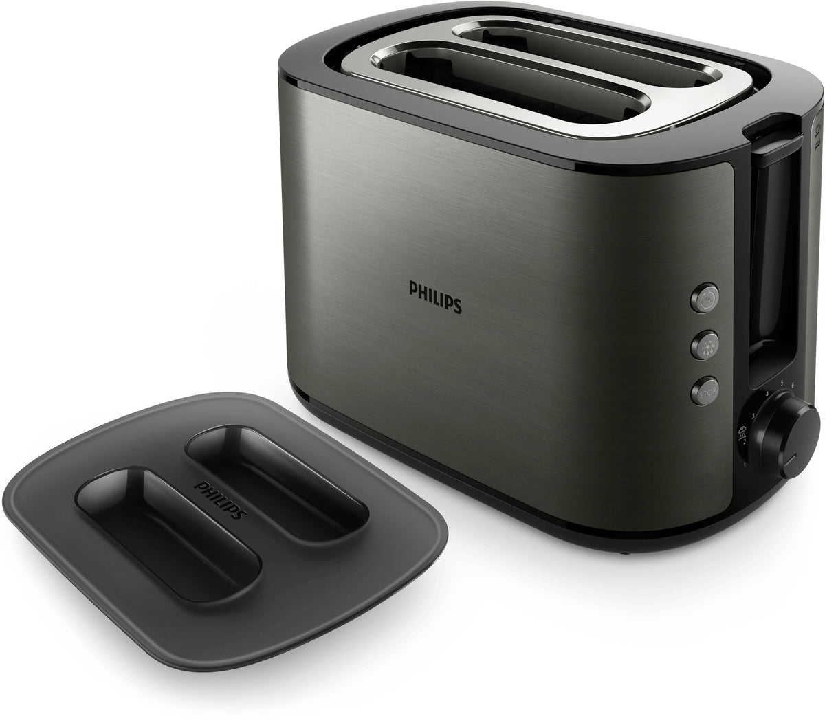 Philips Viva Collection HD2651/80 Toaster, 2-Slice, 950 W, Titanium