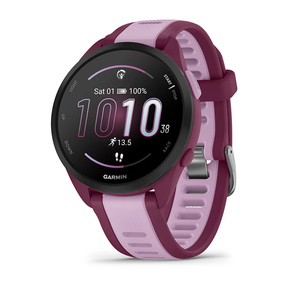 Garmin Forerunner 165 Music 1.2" (3.05 cm) AMOLED 43 mm Digital Touchscreen 390 x 390 pixels Purple GPS (Satellite)