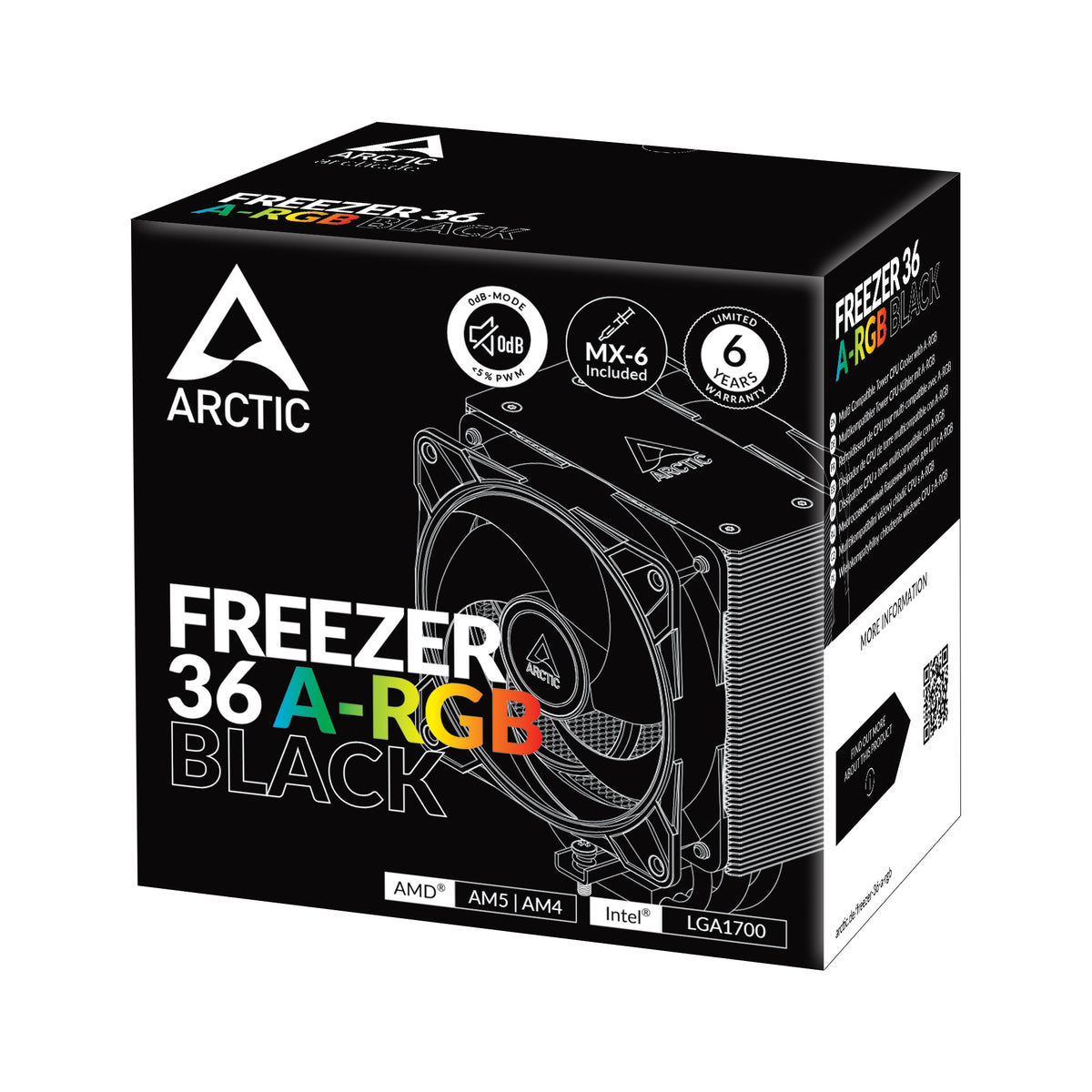 ARCTIC Kühler Freezer 36 A-RGB (Black)