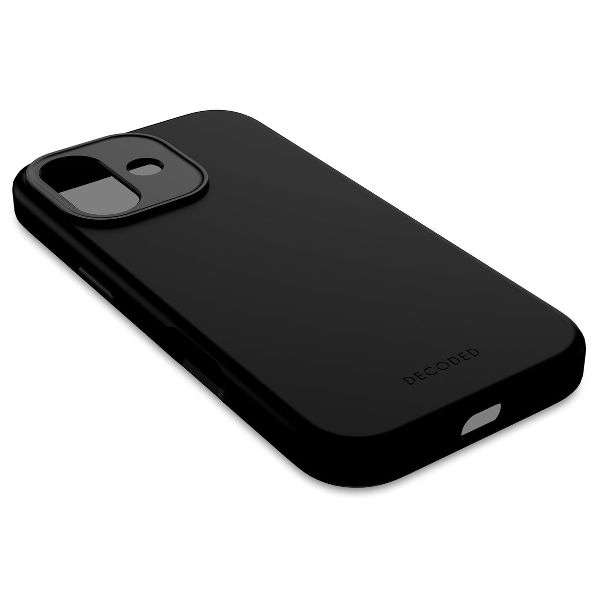 Decoded Antimicrobial Silicone Back Cover for iPhone 17 in Phantom Black