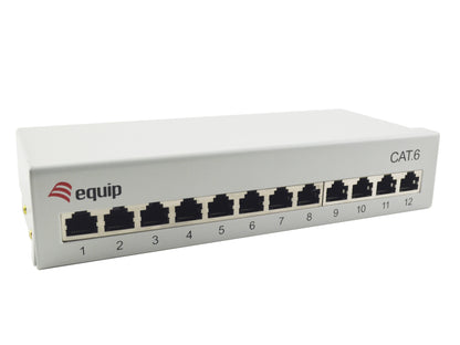 Equip Patchpanel 12xRJ45 Cat6  Desktop        250MHz RAL7035