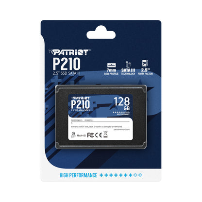 Δίσκος SSD Patriot Memory P210 2,5" 128 GB με σύνδεση Serial ATA III
