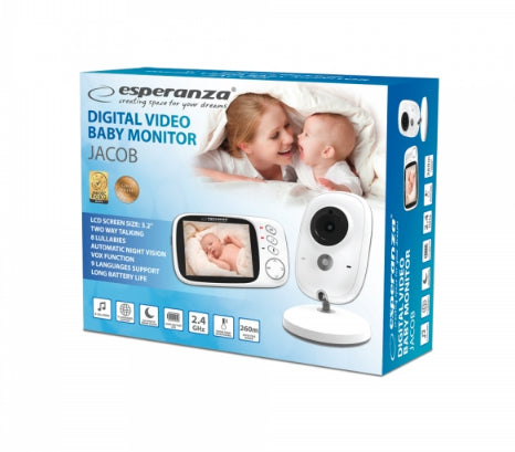 Επαγγελματική Βρεφική Κάμερα Παρακολούθησης Esperanza EHM002 με Εμβέλεια 50 μ., Λευκή