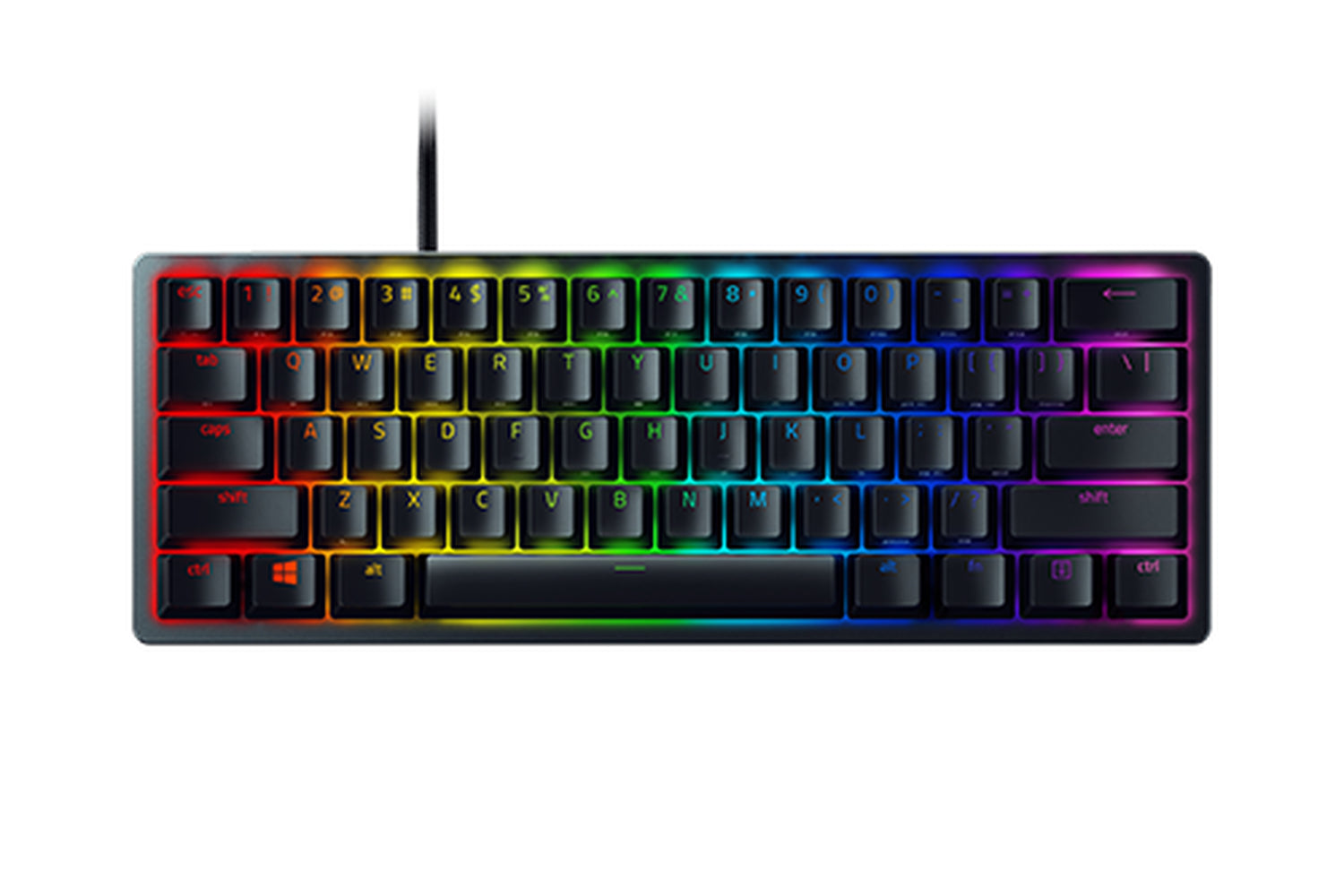 Razer Huntsman Mini (Σκοτεινός, Γερμανικό Layout, Ραζέρ Γραμμικό Οπτικό - Κόκκινο)