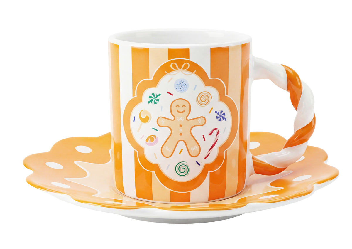 Set of 4 Cups with Saucers NCANDY003 Bialetti