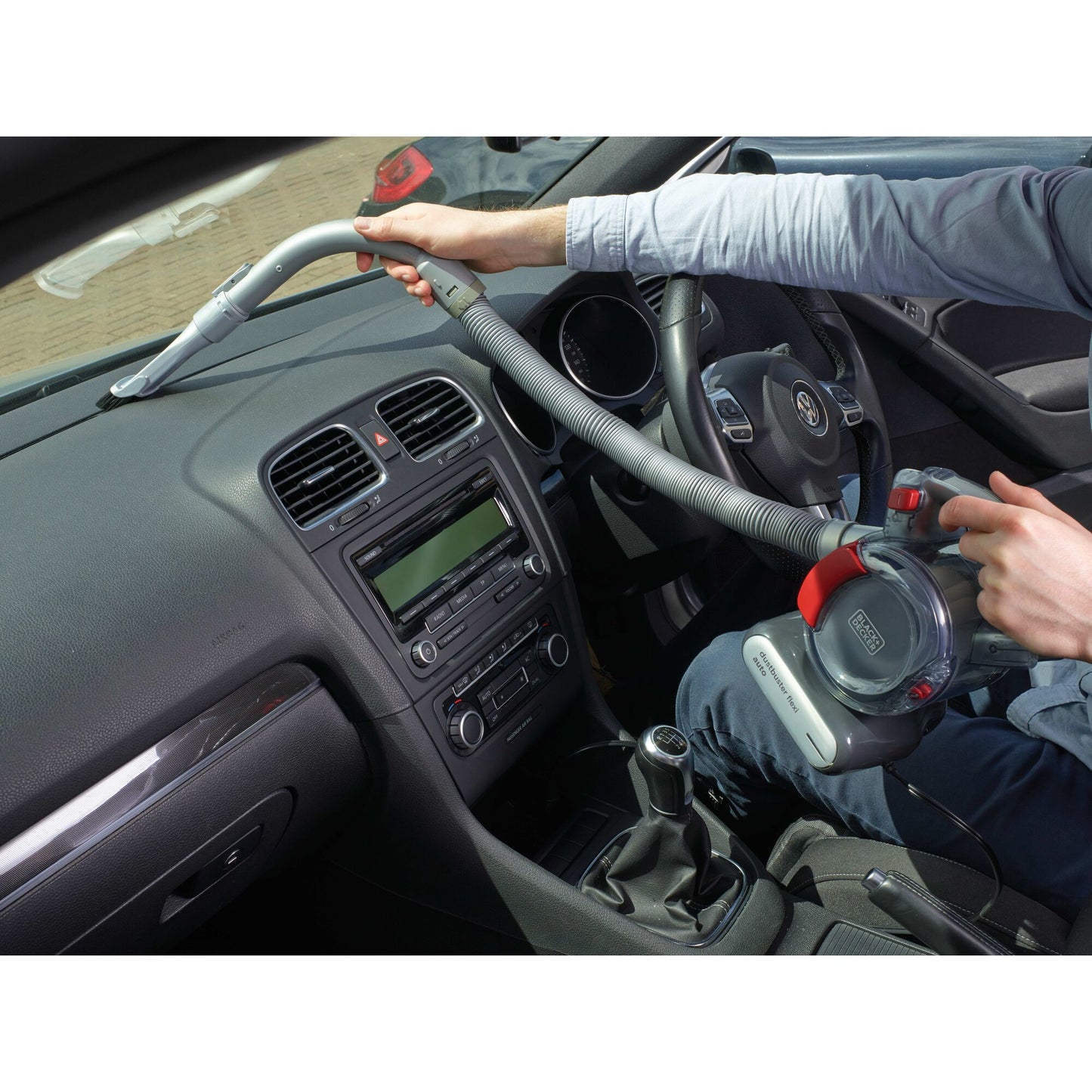 Φορητή ηλεκτρική σκούπα Black & Decker PD1200AV-XJ χωρίς σακούλα σε γκρι και πορτοκαλί χρώμα