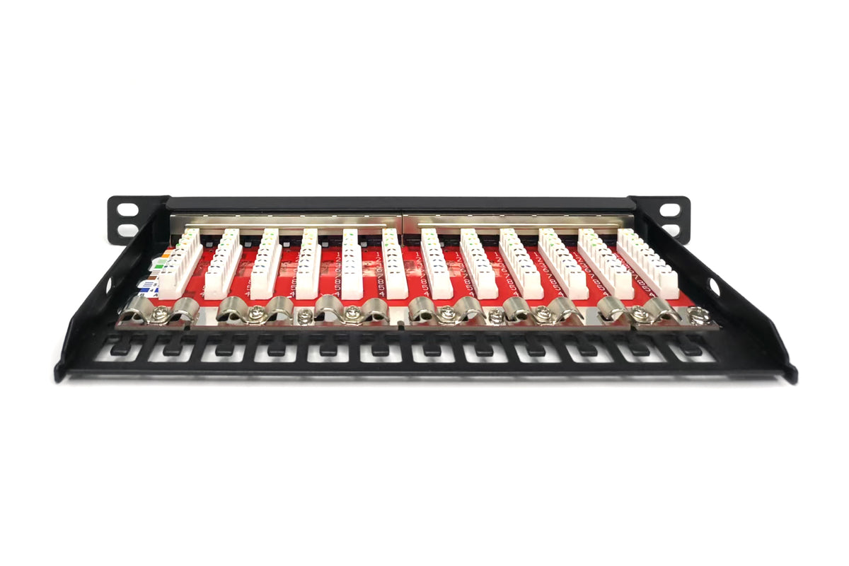 DIGITUS 10" Patch Panel Cat6A 12x RJ45 0.5U Shielded, Black