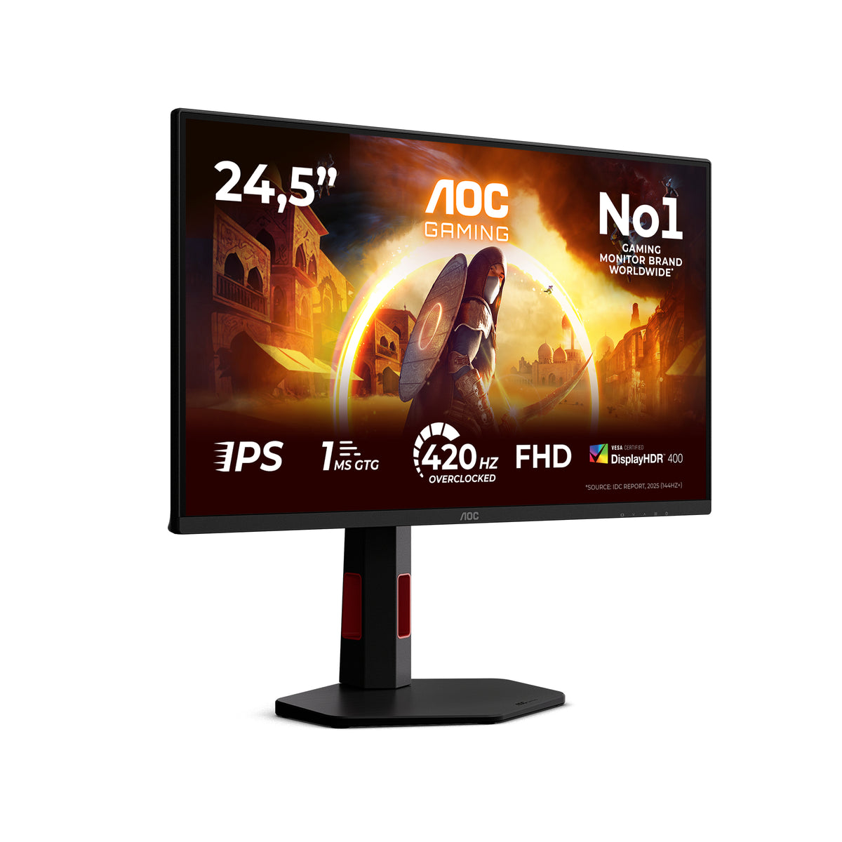 AOC G4 25G4KUR Computer Monitor 62.2 cm (24.5") 1920 x 1080 Full HD LED Black/Red