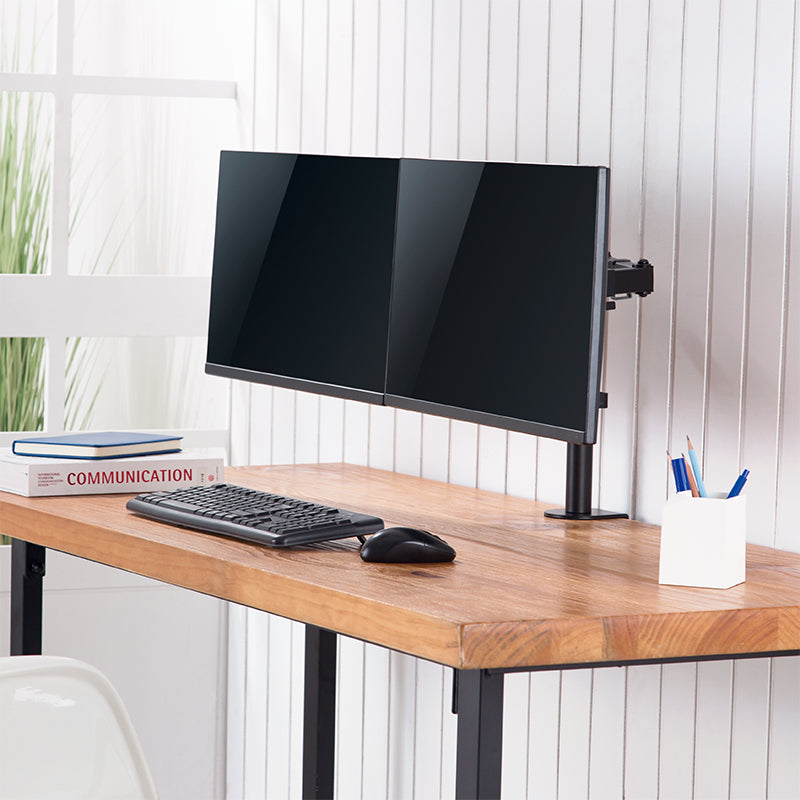 LogiLink TIS 17"–32" Dual TFT 3-Joint Monitor Mount, Black, Max 8 kg