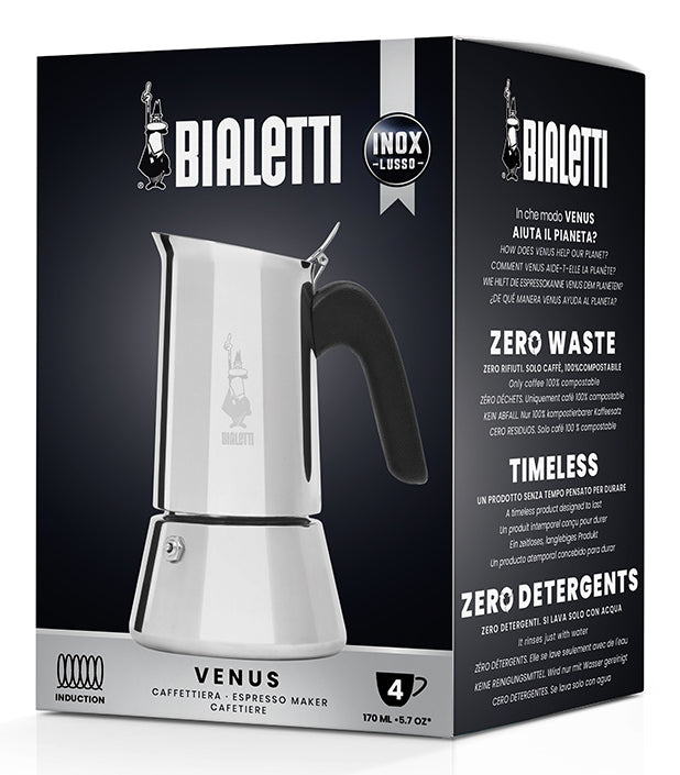 Bialetti Venus Κουτί Καφετιέρας Moka 0,1 Λ Ασημί