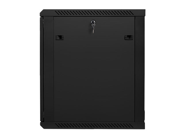 Lanberg wall-mounted installation rack cabinet 19'' 15U 600x600mm black (glass door)