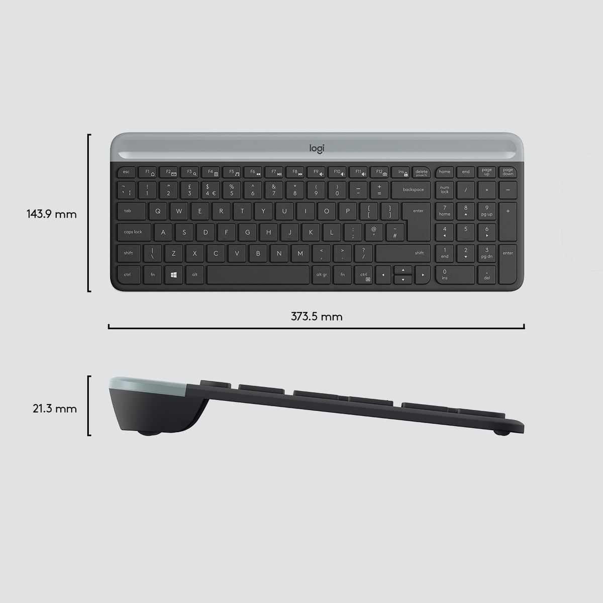 LGN Logitech MK470 Wireless Slim Desktopset US Layout