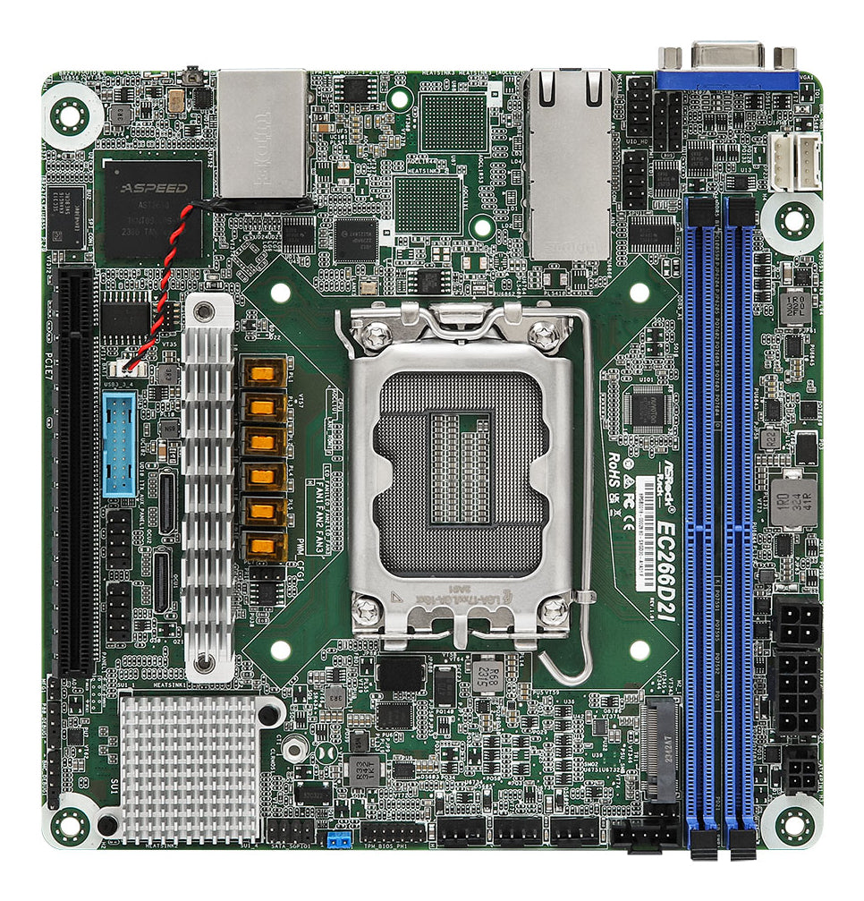 Asrock EC266D2I Intel C266 LGA 1700 Mini ITX Motherboard
