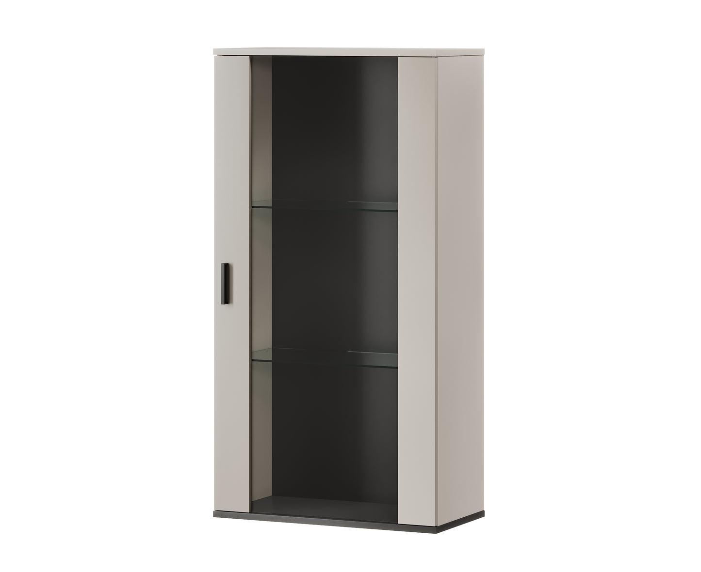 Ντουλάπι τοίχου Cama S2 SOHO διαστάσεων 60x29x112 εκ., σε απόχρωση κάσμιρο και μαύρο