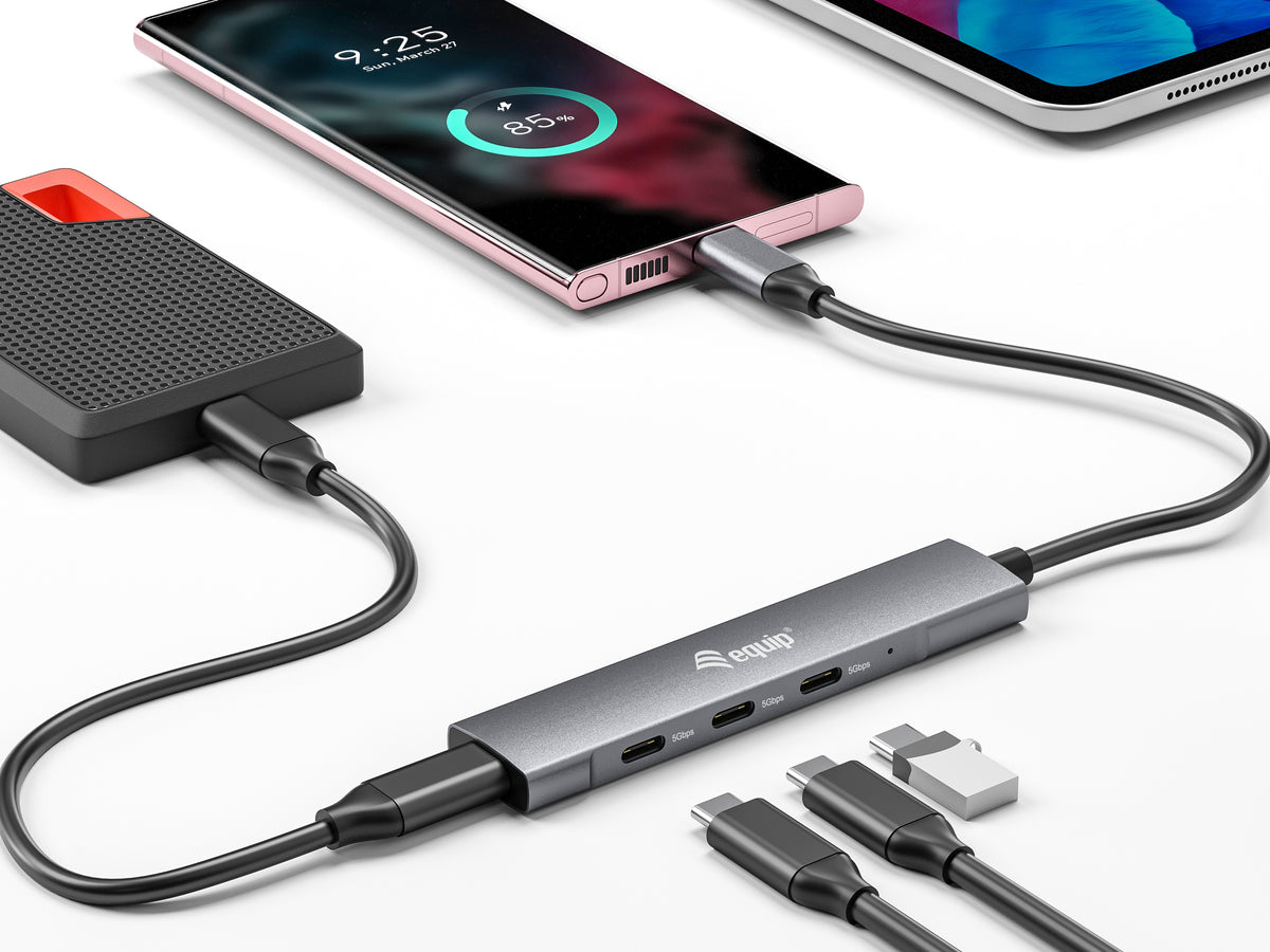 Equip 4-Port USB-C3.2-Hub->4xUSB-C 3.2                 5Gbps