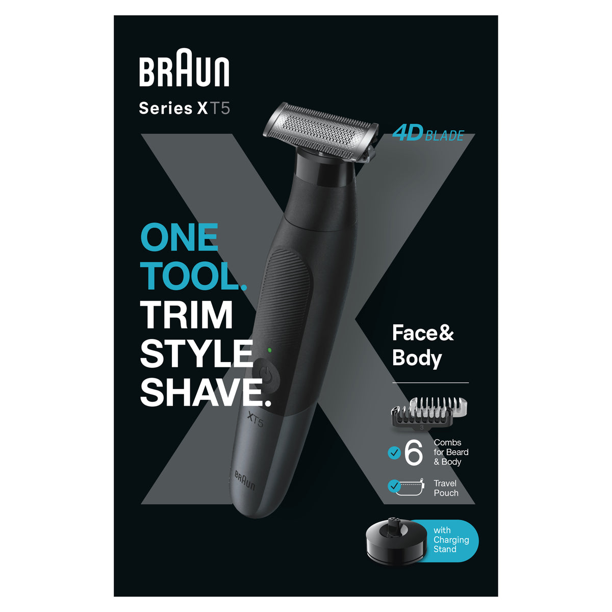 Braun Series XT5 XT5300 Barttrimmer & Körperrasierer (schwarz/silber)