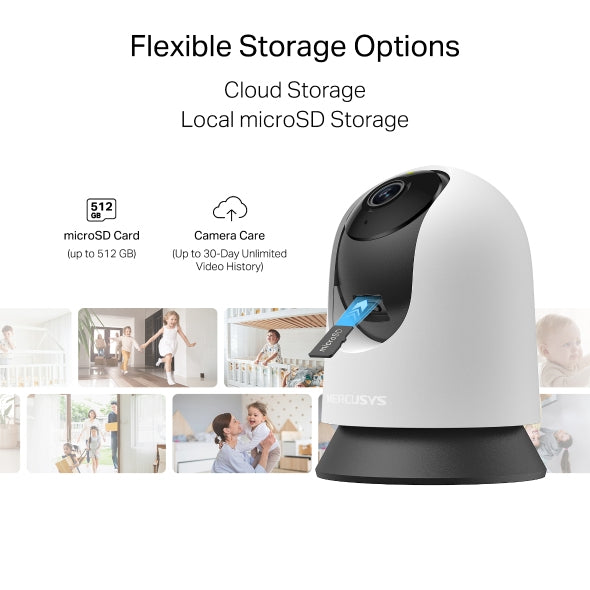 Mercusys MC200 - Pan/Tilt Home Security Wi-Fi Camera
