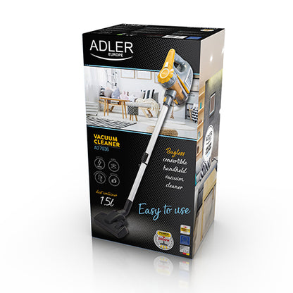 Φορητή Σκούπα Χωρίς Σακούλα Adler AD 7036 σε Μαύρο, Μπρονζέ, Γκρι, Πορτοκαλί και Διαφανές Χρώμα