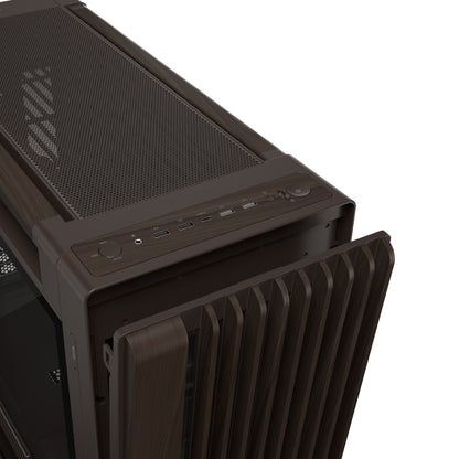 ASUS ProArt PA602 Wood Edition Retro Brown - Tempered Glass Panel Midi Tower
