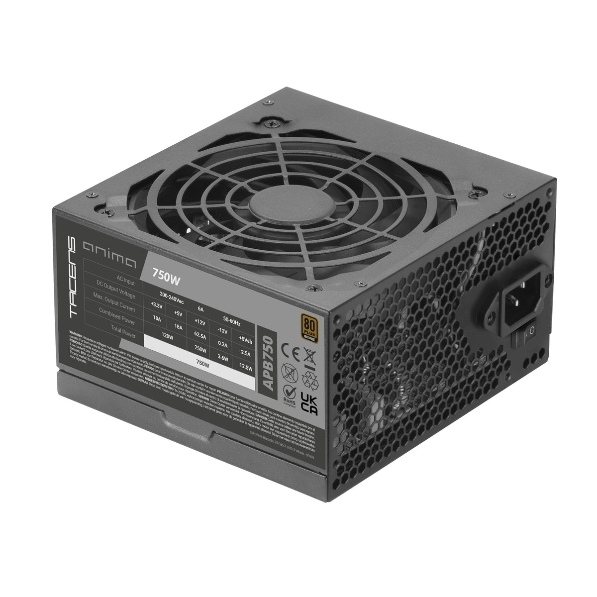 Tacens Anima APB750 power supply unit 750 W 20+4 pin ATX ATX Black