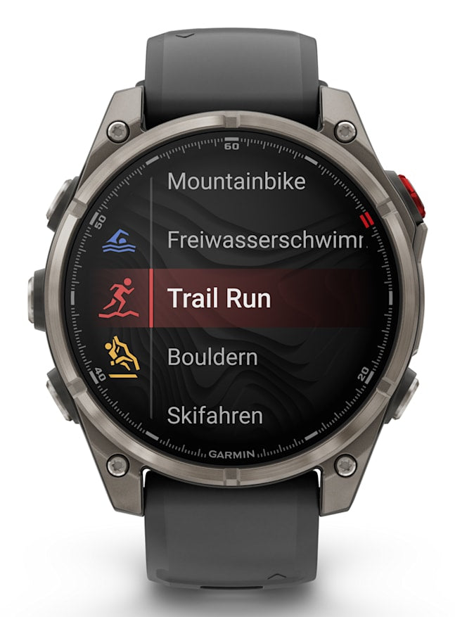 Garmin fenix 8 Pro, 1.4" (3.56 cm) AMOLED Display, 47 mm Case, 454 x 454 Pixels, Touchscreen, Graphite and Titanium, Wi-Fi, GPS Satellite Navigation