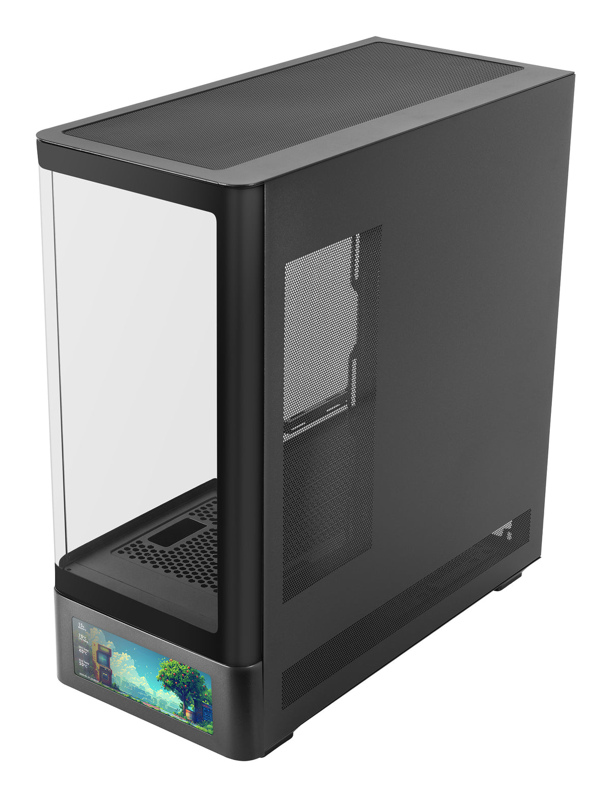 Mars Gaming MCLCDPRO computer case Midi Tower Black
