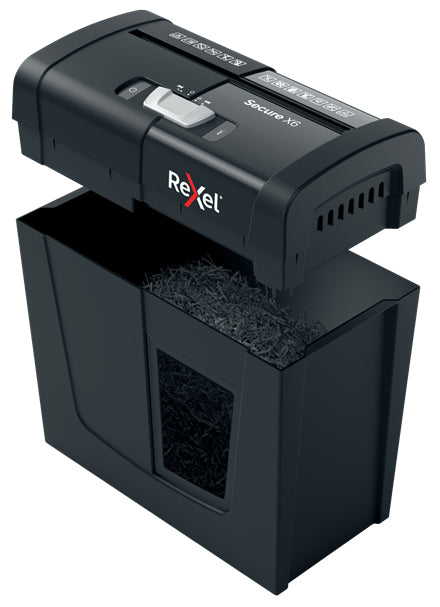 Rexel Secure X6 Paper Shredder — Cross-Cut, 70 dB, Black