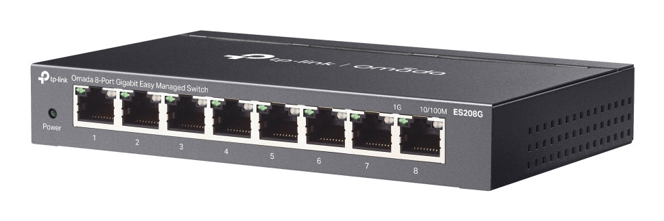 Διακόπτης Δικτύου TP-Link Omada ES208G Διαχειριζόμενος L2 Gigabit Ethernet (10/100/1000) Μαύρος