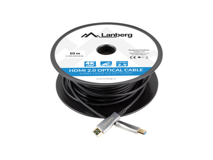 LANBERG HDMI Cable M/M V2.0 10m Optical AOC Black CA-HDMI-20FB-0100-BK