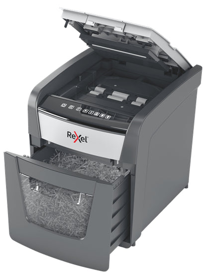 Rexel Optimum AutoFeed+ 50X paper shredder Cross shredding 55 dB 22 cm Black, Grey