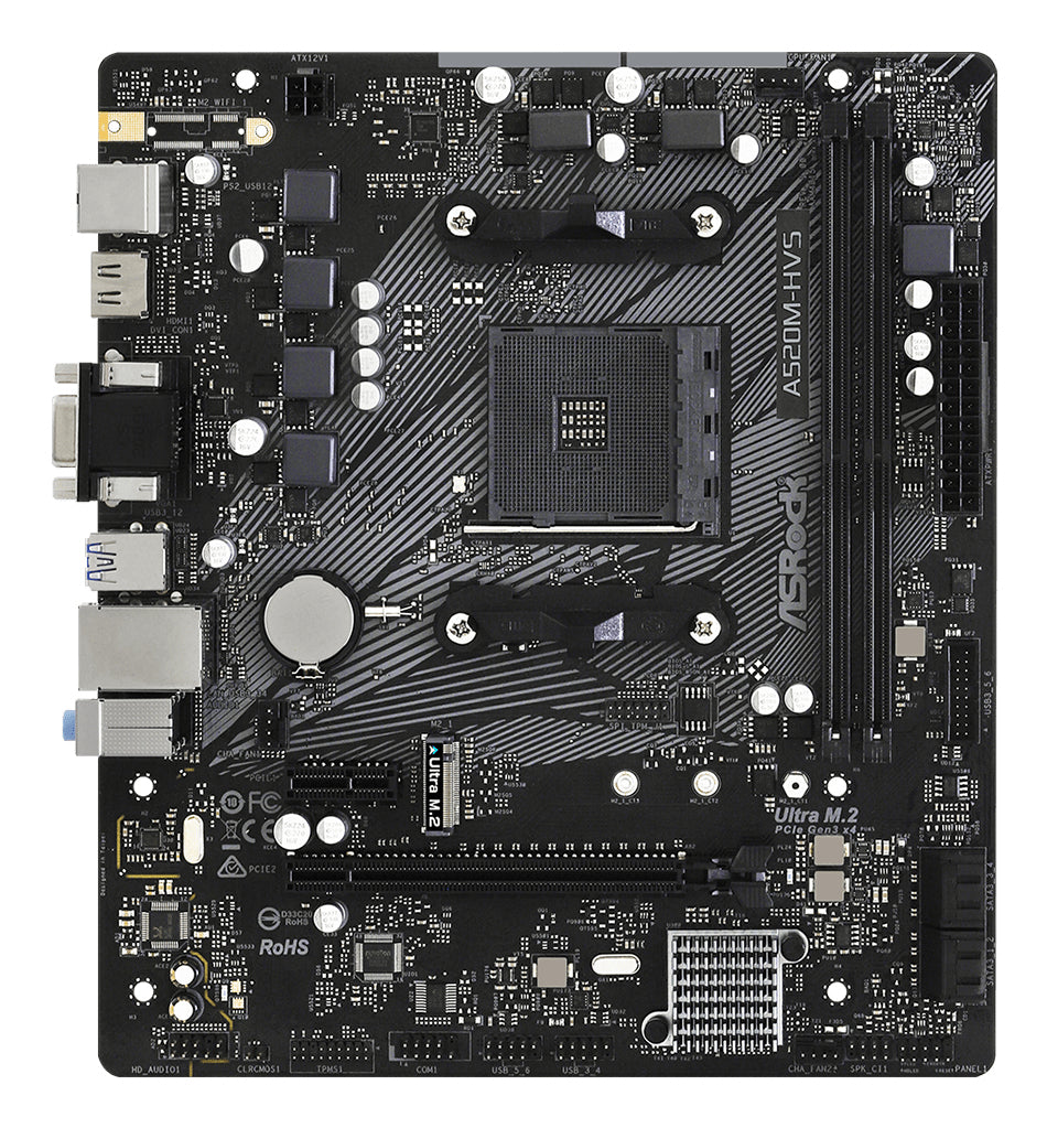 ASRock A520M-HVS                 AM4 mATX VGA/HDMI      DDR4