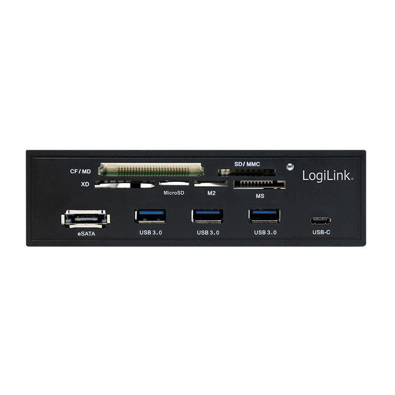 Logilink USB HUB 3.0 mit 6-fach Kartenleser schwarz