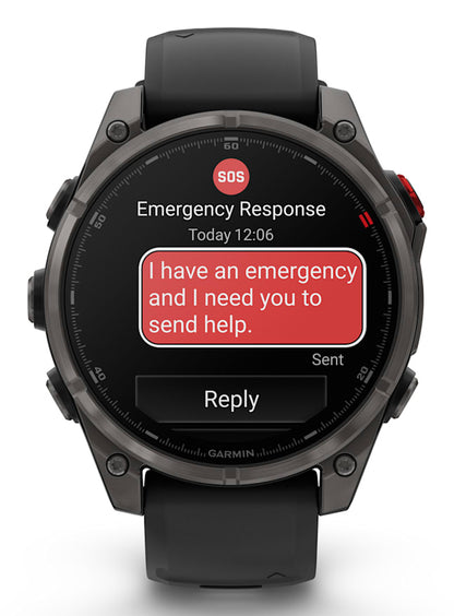 Garmin fenix 8 Pro 3.56 cm (1.4") AMOLED 47 mm Digital 454 x 454 pixels Touchscreen Grey Wi-Fi GPS (satellite)
