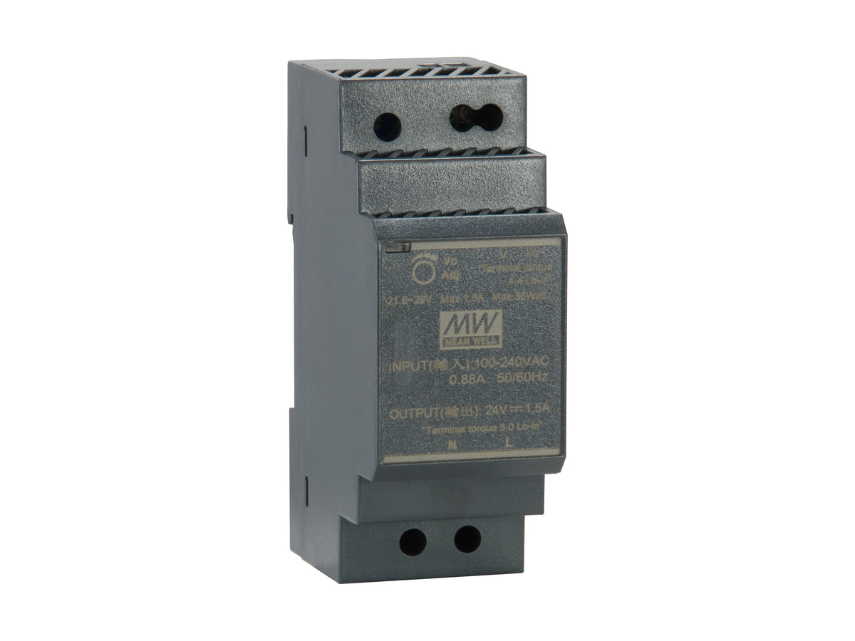 LevelOne Industrie Netzteil 24VDC/ 30W+DIN-Schiene   schwarz