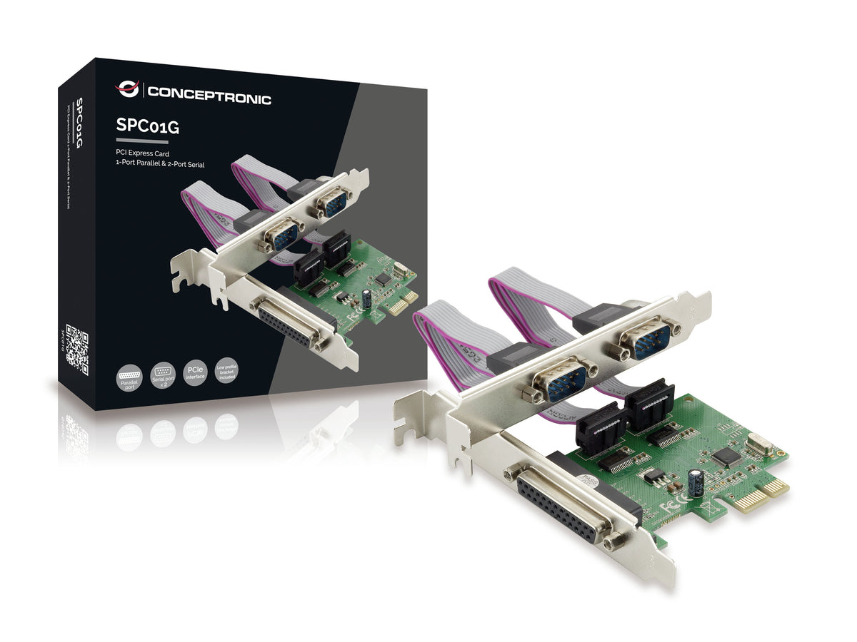 CONCEPTRONIC PCIe1x Card 2xRS232-Seri./1xParal.      2.5Gbps