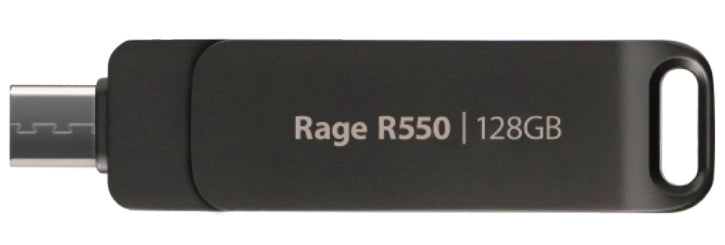 Flashdrive PATRIOT Rage R550 128GB 100 MB/S USB A+C Swivel Design (PE128GR550DSAD) Black