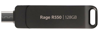 Flashdrive PATRIOT Rage R550 128GB 100 MB/S USB A+C Swivel Design (PE128GR550DSAD) Black
