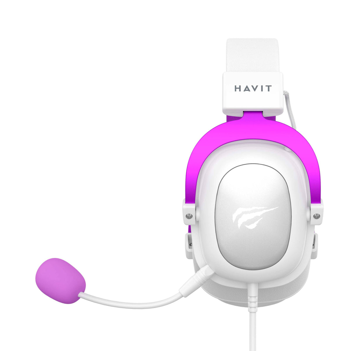 Ακουστικά gaming Havit H2002d, λευκά και μωβ