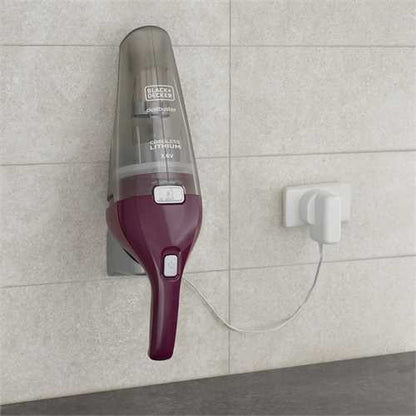 Φορητή Ηλεκτρική Σκούπα Black & Decker NVC115W σε Γκρι και Μωβ Χρώμα Χωρίς Σακούλα