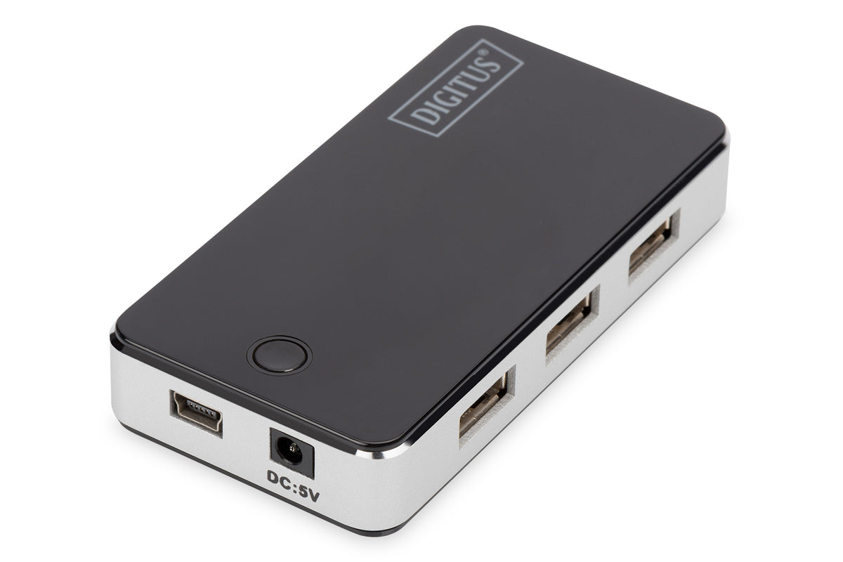 DIGITUS USB-Hub    7-Port 2.0->7xA2.0 m.Netzteil     schwarz