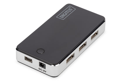 DIGITUS USB-Hub    7-Port 2.0->7xA2.0 m.Netzteil     schwarz