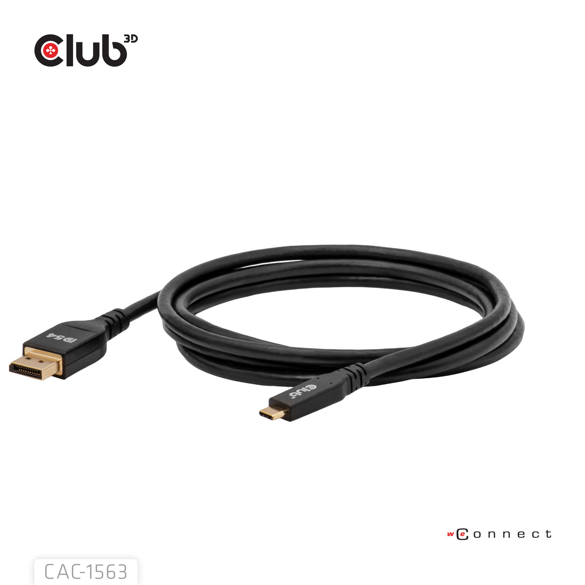 Club3D Cable USB Type-C <-> DP 2.1 2m 8K120Hz St/St