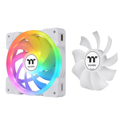 SWAFAN EX14 ARGB Sync PC Cooling Fan White TT Premium Edition (weiß, 3er Pack, 140 mm)