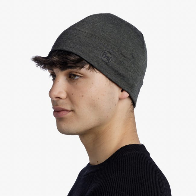 BUFF Merino Midweight Beanie — Solid Bark Cap.