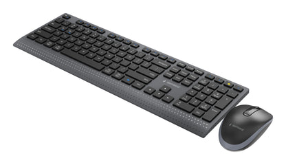Gembird KBS-WPS-02 Dual-mode Slim Wireless Desktop Set, 2.4G+BT, US layout